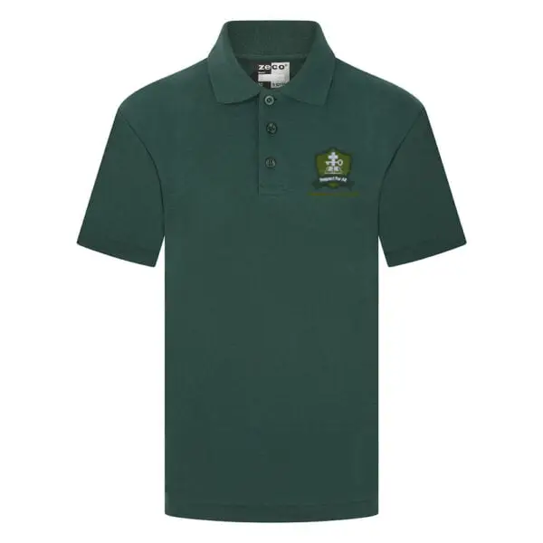 Uplands Polo Shirt (Green & White) - Image 2
