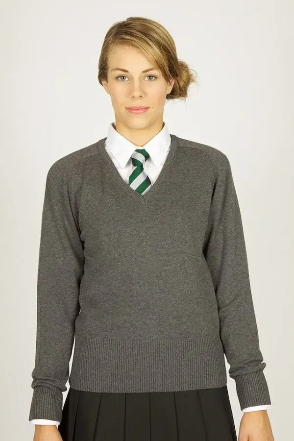 Standard Fit Cotton V- Neck - Image 2