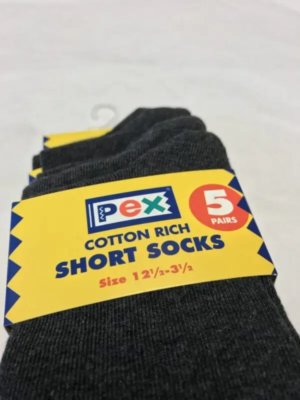 White Cotton Short Socks (5 Pair Pack) - Image 2