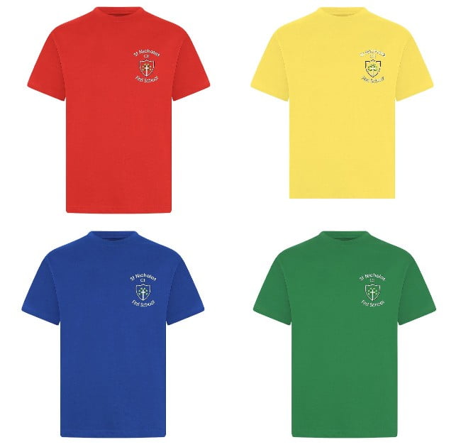 St Nicholas P.E T-shirts | Shop Online | Lads & Lasses Schoolwear