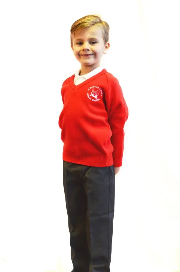 St. Michaels V Neck Knitted Pullover - Image 2