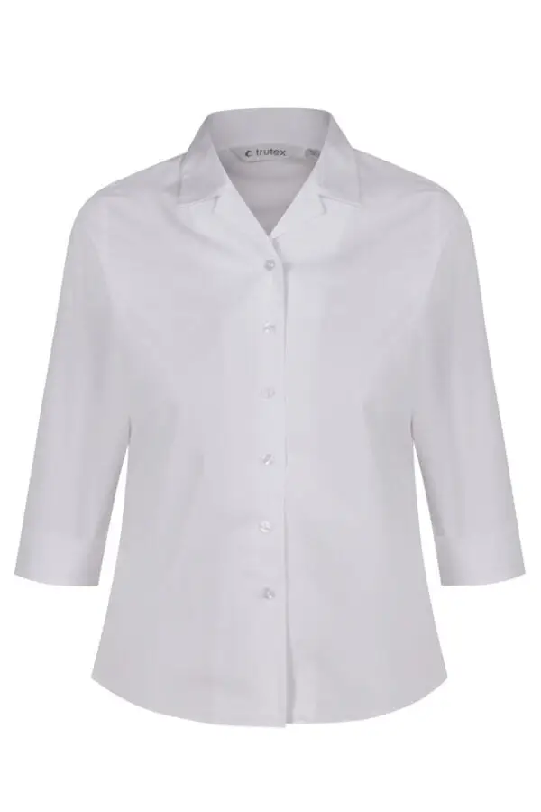 WGHS Twin Pack 3/4 Sleeve Rever Collar Blouses (Non Iron)