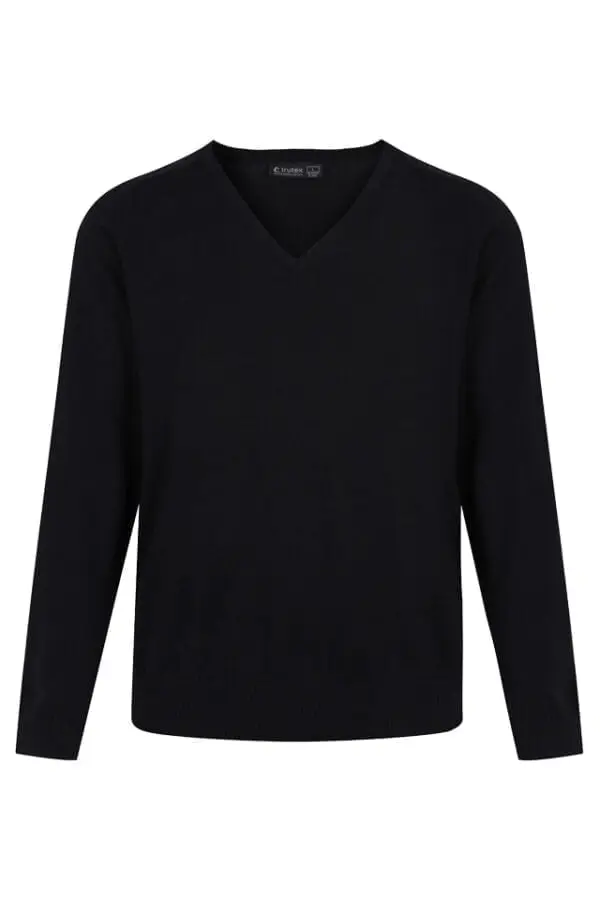 Black V Neck Jumper - Image 2
