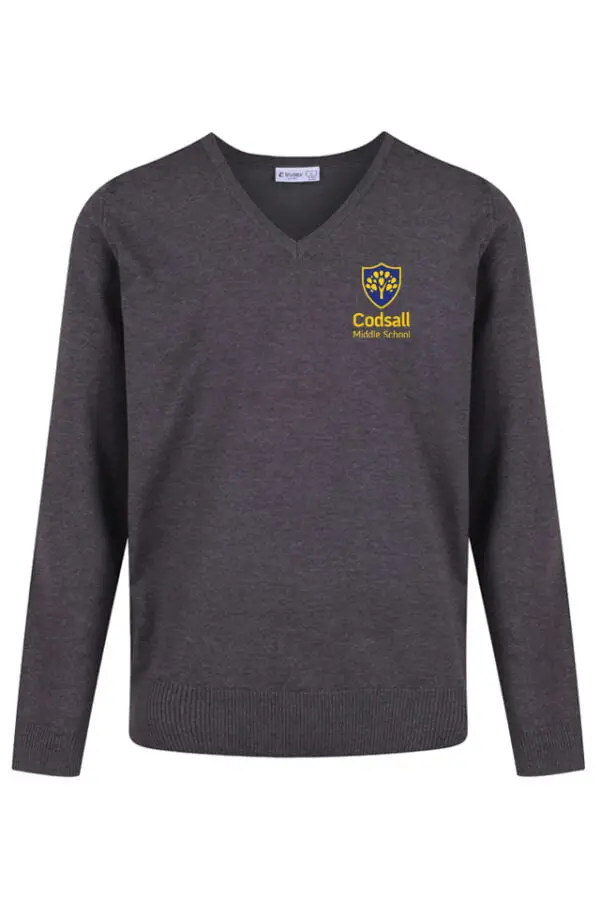 Unisex Soft Cotton Blend Knitted V Neck Jumper