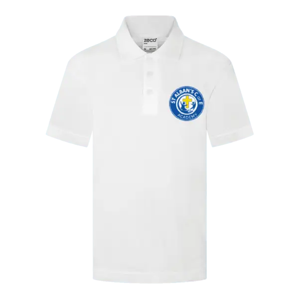 St Albans White Polo Shirt