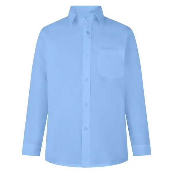 Boys Long Sleeve Blue Shirt (Twin Pack)