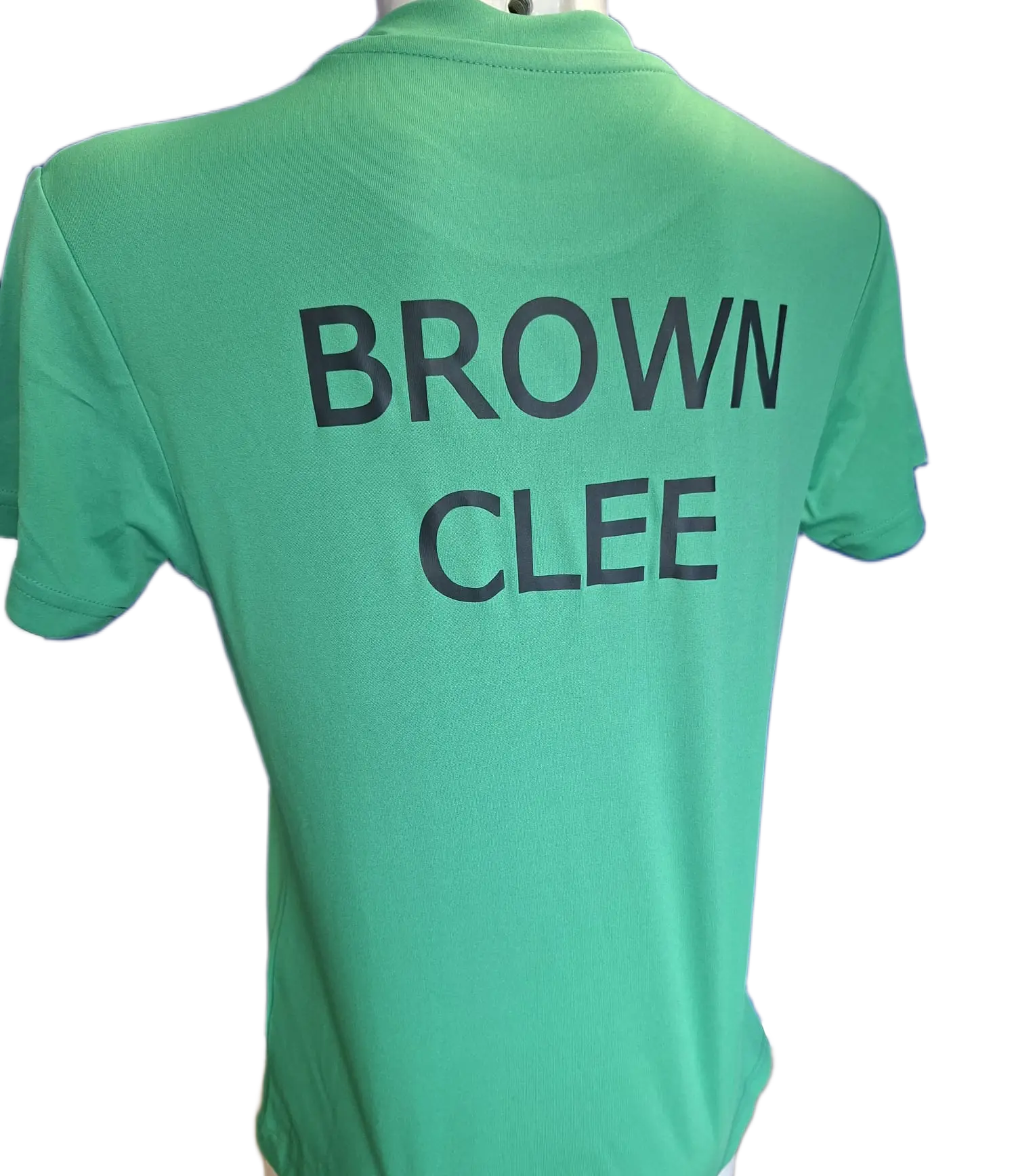Brown Clee Tri Dri T Shirts (Kelly Green) - Image 2