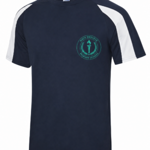 Much Wenlock P.E. T Shirt - Navy/White