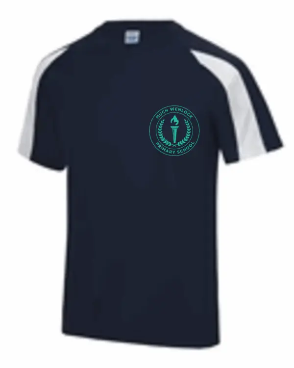 Much Wenlock P.E. T Shirt - Navy/White