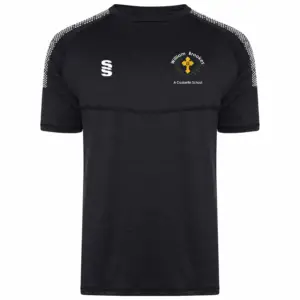 Surridge Dual Gym T-shirt - Black Melange/White