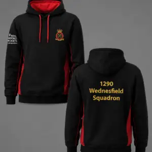 RAF Squadron Hoodie Black/Red