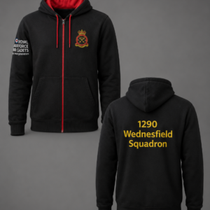 RAF Squadron Zip Hoodie Black/Red